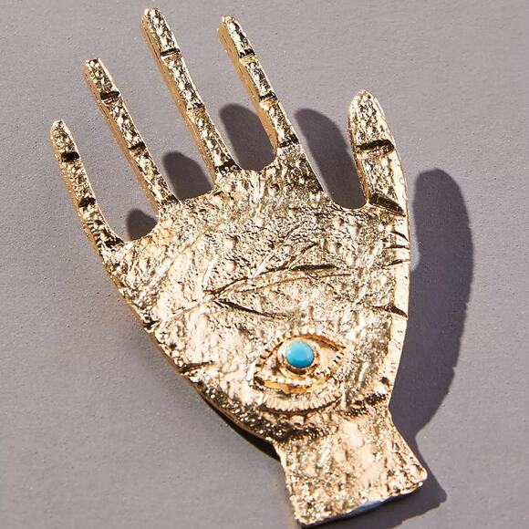 NEW Anthropologie Palm Reader Brooch - Picture 1 of 9